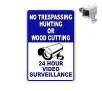 Panneau de caméra, de sécurité, « Entrer interdit », 24h/24, 7j/7, pour entreprises privées, 30,5 x 20,3 cm, panneau d'interdiction