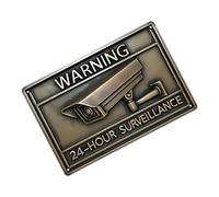 Panneau de caméra de sécurité résistant aux intempéries et à la décoloration, robuste et rustique, pour maison et entreprise, pour ferme, bar, entrepôt, garage, patio, porte décorative