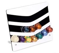 Panneau de capsules de café en acrylique pour 21 capsules de café discrètes qui s'adaptent sous des armoires standard ou sur des comptoirs étroits