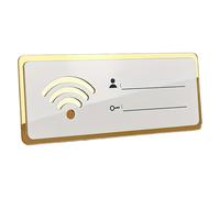 Panneau de carte WiFi - Plaque murale WiFi acrylique, conception simple à montage | Signe Internet sans fil compact pour la maison, les affaires, le hall de l'hôtel, l'appartement, le centre