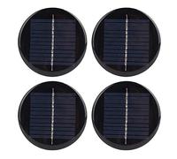 Panneau de cellules solaires 4Pcs, Panneau de Batterie Solaire Rond de diamètre 6V 80MM Panneau d'alimentation Solaire extérieur Portable Stable et Efficace en Silicium polycristallin