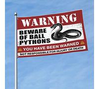 Panneau de chambre d'université « Beware of Ball » - Drapeau Pythons - Cadeau amusant pour décoration de chambre de garçon (152 x 244 cm)