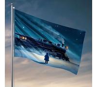 Panneau de chambre universitaire « A Child Stands In Awe Before A Majestic Steam Locomotive Under A Starry Night Sky » Décorations pour la cuisine Cool Stuff pour garçons (120 x 180 cm)