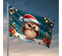 Panneau de chambre universitaire de Noël hibou au pays des merveilles en hiver, décorations de jardin, affiches cool pour les gars (30 x 45 cm)