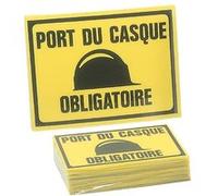 Lot de 25 panneaux de chantier ''Port du casque obligatoire'' - NOVAP - 4304342