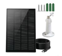 Panneau de charge solaire 2 W 5 V conçu pour une intégration avec des plateformes de surveillance extérieures, outils de gestion agricole, contrôleurs d'automatisation de jardin (noir)