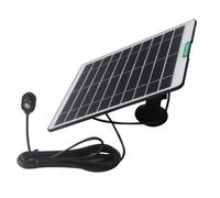 Panneau de charge solaire 5 W, pour caméras Arlo offrant une alimentation fiable avec cadre ABS robuste + PC et options de montage réglables (noir)