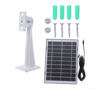 Panneau de charge solaire 8 W 5 V pour caméras de sécurité avec interface DC5521 et câble de 3 m, alimentation solaire en silicium monocristallin résistant aux intempéries pour l'extérieur (noir)