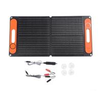Panneau de charge solaire 80 W avec deux ports USB pour une gestion pratique de l'alimentation en extérieur (noir)