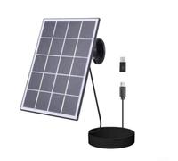 Panneau de charge solaire de type C vers micro USB pour Eufy, pour Ring, pour caméras de sécurité Blink et autres appareils électroniques 3 5 V avec câble étendu de 3 mètres pour un placement flexible