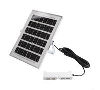 Panneau de charge solaire USB 6 W 5 V avec 4 ports USB pour un chargement simultané, compact et léger, cadre en aluminium, portable pour les ventilateurs