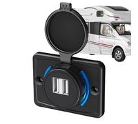 Panneau de Charge USB - Petite Station de Port 3,1 A | Prise USB Double compacte avec Protection Anti-poussière, Remplacement de l'adaptateur d'alimentation pour Voitures, Bateaux, caravanes