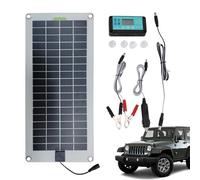 Panneau De Chargeur De Batterie Solaire - Mainteneur 30 W 12 V - Panneau De Charge Solaire Portable Étanche, Système De Protection De Batterie De Véhicule Avec Fonction De Charge D'entretien, Prise Al