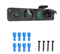 Panneau de chargeur de voiture, 3,1 A avec indicateur LED, panneau de chargeur USB pour camping-car, bateau, camion, caravane, tableau de bord