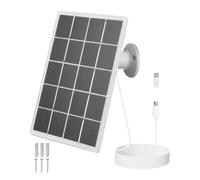 Panneau De Chargeur Solaire - Kit D'alimentation Extérieur, Chargeur De Panneau Étanche De 10 W | Réglable À 360 Degrés, Adaptateur De Source D'énergie Rechargeable Pour Caméra