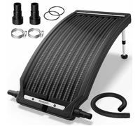 Panneau de chauffage solaire 112x55x14cm 10.000L/h réglable 32/38mm raccord PEHD résistant chauffage piscine écologique collecteur