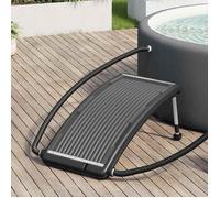 Panneau de chauffage solaire pour piscine - vidaXL - Courbé - 110x65 cm - Noir - PEHD, PC, aluminium