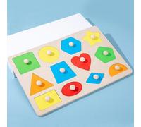 Panneau De Chiffres Géométriques Montessori, Outils D'enseignement, Planche De Puzzle De Forme Ronde Assortie, Jouets Éducatifs Cognitifs Pour Enfants