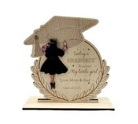 Panneau de citation de remise de diplôme - Décoration de fête en bois - Décoration de bureau commémorative - Accessoire photo de fête - Design souvenir élégant pour étudiant - Présentation cadeau pour