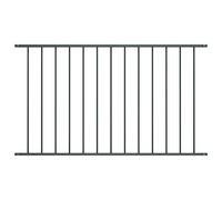 Vidaxl Panneau De Clôture Acier Enduit De Poudre 1,63x1 M Anthracite