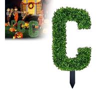 Panneau de clôture avec lettres anglaises - 30 x 35 cm - Insert amusant sur le sol pour jardin d'intérieur - Protection contre les UV - Pour extérieur et intérieur - Clôture de jardin (C)