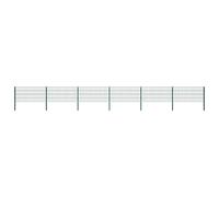 Panneau de Clôture avec Poteaux Fer Barrière Jardin Patio Multi-taille vidaXL