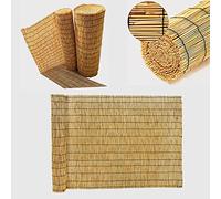 Panneau de clôture de jardin en bambou naturel pour protection contre le vent et le soleil 110 cm x 400 cm Idéal pour les jardins, les patios et les clôtures de cour