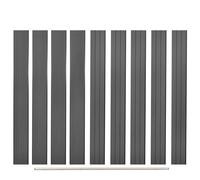vidaXL Panneaux de clôture de remplacement 9 pcs WPC 170 cm Gris