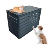 Panneau de clôture d'extérieur en aluminium pour poubelles et animaux de compagnie - Protection antivol - Résistant aux intempéries - Gris - 100 cm - Solution durable et élégante