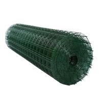 Panneau de clôture en treillis métallique galvanisé soudé vert enduit de PVC, rouleau entier de 40" x 100', trou de 6 cm, for jardin et extérieur(1M H 3.0mm Dark)