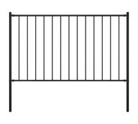 vidaXL Panneau de clôture avec poteaux en acier thermolaqué 1,81 x 1 m noir 145210