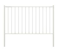 Vidaxl Panneau Clôture Et Poteaux Acier Enduit De Poudre 1,7x1 M Blanc