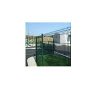 Panneau de clôture modulaire annulé en treillis métallique soudé moyen vert 200 x 62 cm