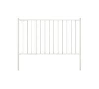 Vidaxl Panneau De Clôture Poteau Acier Enduit Poudre 1,7x1,25 M Blanc