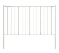 Panneau de clôture poteau Acier enduit poudre 1,7x1,25 m Blanc