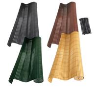 Panneau De Clôture Texturé À 3 Nervures, Écran D'ombrage Extérieur | Triple Renforcé,Installation Facile,Protection De La Vie Privée Améliorée,For Patio,Jardin Extérieur(Gray,180x300cm)