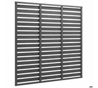 Panneau de Clôture WPC Gris 180 x 180 cm en composite bois-plastique avec sans peinture ni huilage EU731892