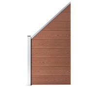 Schuttingset 1 vierkant en 1 schuin 273x186 cm HKC bruin3054430