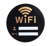 Panneau de code Wi-Fi en acrylique - Panneau de code Wi-Fi - Résistant à l'usure - Auto-adhésif - Cinéma - Café - Halatua