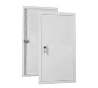 Panneau de commande CVC blanc, 28×36pouces/30×40pouces avec serrure et clé, panneau d'accès pour plafond, porte d'accès en acier robuste pour conduits électriques(24x40in/61x102cm)