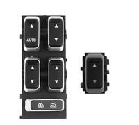 Panneau de commande de lève-vitre Interrupteur de vitre électrique principal pour voiture 5W1Z-14529-BA pour Lincoln Town 2003-2009 4W1Z-14529-AA 901326 remplacement(Set B)