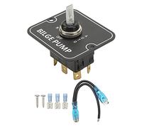 Panneau de commande de pompe de cale en aluminium éclairé, arrêt automatique manuel de qualité Marine 12V 24V pour bateau, Yacht, motomarine