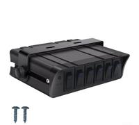 Panneau de commande d'interrupteur à bascule 6 positions 12 V avec cadre en alliage d'aluminium et indicateurs LED bleus pour camping-car, caravane, marine