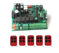 Panneau de Commande d'ouvre-Porte 24V, Carte mère PCB for Moteur Porte battante à Double Bras Stable et Fiable(1 Remote)