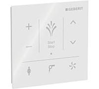 Geberit Panneau de commande mural AquaClean 147038SI1, surface en verre, montage en saillie, blanc