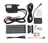 Panneau de commutation 6 voies 12 V, boîtier en aluminium dimmable, boîtier de commande de circuit pour barre lumineuse LED 720 W 60 A avec capteur de rétroéclairage, kit de relais (Feu vert)