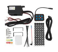 Panneau de commutation 6 voies 12 V, boîtier en aluminium dimmable, boîtier de commande de circuit pour barre lumineuse LED 720 W 60 A avec capteur de rétroéclairage, kit de relais (Lumière bleue)