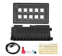 Panneau de commutation de commande, panneau de commande à membrane 10P Contrôle de l'application Bluetooth avec module de rétroéclairage LED tactile PPTC intégré pour bateau de camping-car