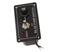 Panneau de Commutation de Pompe de Cale avec Protection de Circuit | Fonctionnement manuel et automatique, compatible avec les systèmes 12 V, boîtier ABS, câblage facile à installer