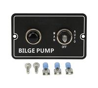 Panneau de commutation de pompe de cale marine, interrupteur à bascule en aluminium de qualité supérieure avec modes d'arrêt automatique manuel, indicateur LED 12V 24V 15A pour